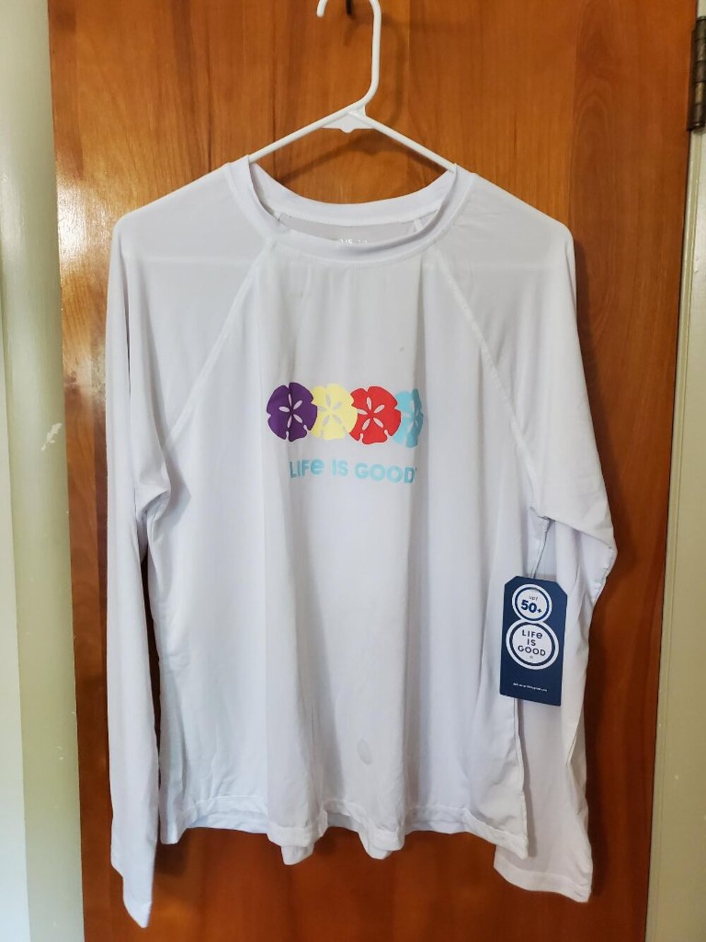 NWT Women's Life is Good Long Sleeve Sunshirt UPF 50+ - XL